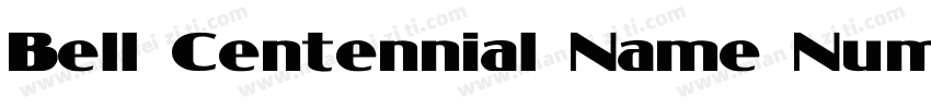 Bell Centennial Name Number字体转换